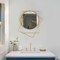 Uniquewise Decorative Metal Wall Mounted Modern Mirror - Perfect for Living Room, Bedroom, Bathroom Vanity, Entryway, or Hallway, Adding Elegance and Charm to Your Space